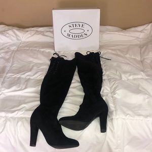 Like New Steve Madden Over Knee Laced Boots